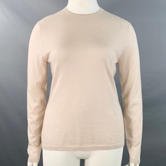 NEIMAN MARCUS Size XL Beige Cashmere Long Sleeve Pullover - Picture 1 of 6